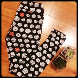 Black white & Creamsicle Orange OS Lularoe legging